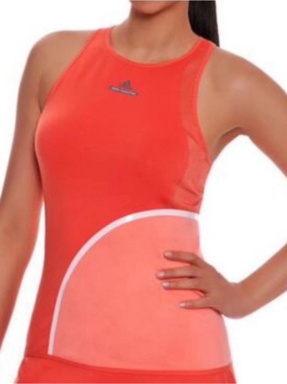 Adidas X Stella McCartney Athletic Tank Top Barricade Orange Size Large